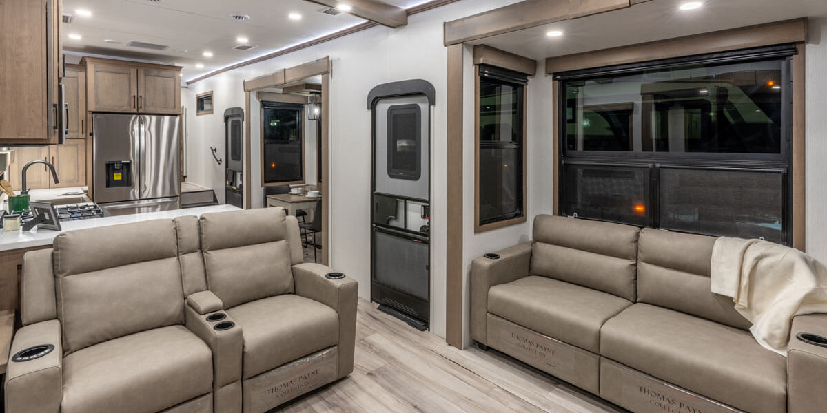 2026 KZ RV Durango Gold G393MKF Fifth Wheel Sofa, Hide-a-Bed and Theater Seats