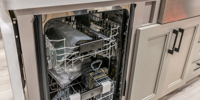 2026 KZ RV Durango Gold G366FBQ Fifth Wheel Dishwasher Open