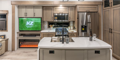 2026 KZ RV Durango Gold G366FBQ Fifth Wheel Kitchen Slide