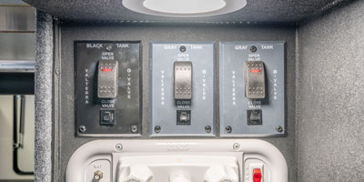 2026 KZ RV Durango Gold G366FBQ Fifth Wheel Tank Flush Control Center