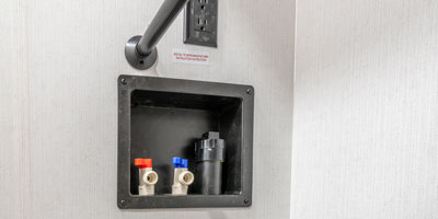 2026 KZ RV Durango Gold G366FBQ Fifth Wheel Washer Dryer Prep