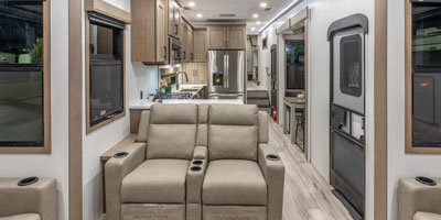 2026 KZ RV Durango Gold G393MKF Fifth Wheel Back to Front Theater Seats