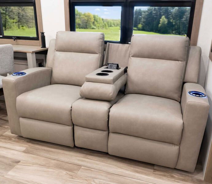 2027 KZ RV Durango Gold G384MSQ Fifth Wheel Theater Seating