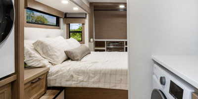 2027 KZ RV Durango Gold G384MSQ Fifth Wheel Laundry to Bedroom