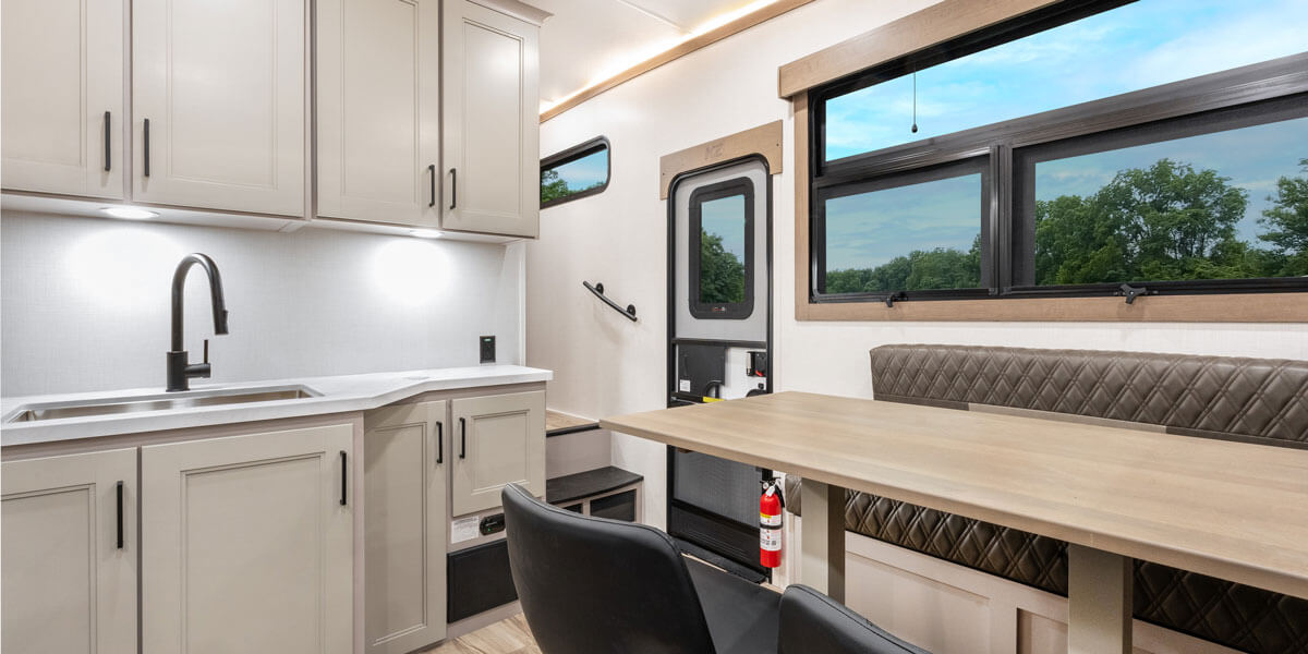 2027 KZ RV Durango HT D290RLT Fifth Wheel Kitchen and Dinette