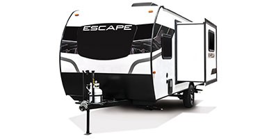 2023 KZ RV Escape E181MK Travel Trailer Exterior Front 3-4 Off Door Side with Slide Out