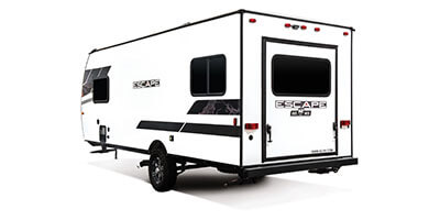 2023 KZ RV Escape E20 HATCH Travel Trailer Exterior Rear 3-4 Off Door