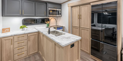 2026 KZ RV Ridgeway 32ML Fifth Wheel Kitchen Island, Refrigerator and Sink