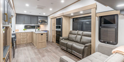 2026 KZ RV Ridgeway 32ML Fifth Wheel Living Room Sofa and Theater Seat