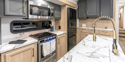 2026 KZ RV Ridgeway 36MB Fifth Wheel Kitchen Island Stove