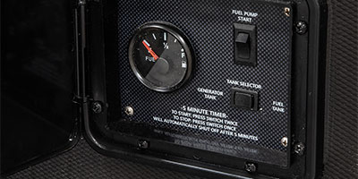 2023 KZ RV Robby Gordon Speed UTV Venom V-Series 3916RG Fifth Wheel Toy Hauler Exterior Fuel Gauge