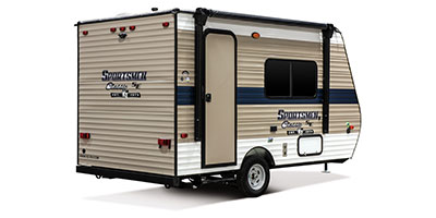 2019 KZ RV Sportsmen Classic SE 130RBSE Travel Trailer Exterior Rear 3-4 Door Side