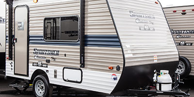 2020 KZ RV Sportsmen Classic SE 130RBSE Travel Trailer Exterior Front 3-4 Door Side