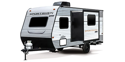 2024 KZ RV Sportsmen Classic 181BH Travel Trailer Exterior Front 3-4 Off Door Side with Slide Out