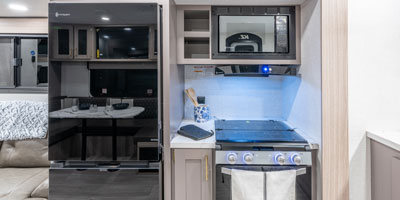 2026 KZ RV Sportsmen SE 291BHKSE Travel Trailer Kitchen Refrigerator, Microwave, Cooktop and Oven