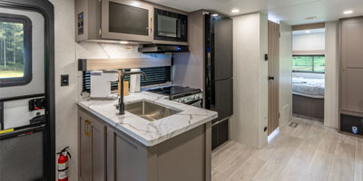 2026 KZ RV Sportsmen SE 301DBSE Travel Trailer Kitchen Island