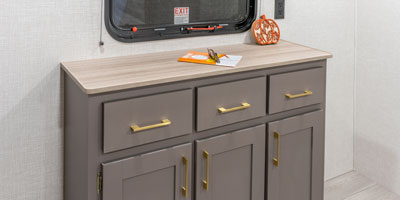 2026 KZ RV Sportsmen SE 344BHKSE Travel Trailer Bedroom Dresser