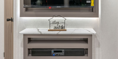 2026 KZ RV Sportsmen SE 344BHKSE Travel Trailer Entertainment Center, Fireplace, TV and Soundbar