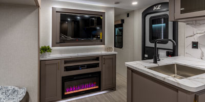 2026 KZ RV Sportsmen SE 383DBKSE Travel Trailer Entertainment Center
