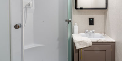 2026 KZ RV Sportsmen SE 383DBKSE Travel Trailer Master Bathroom