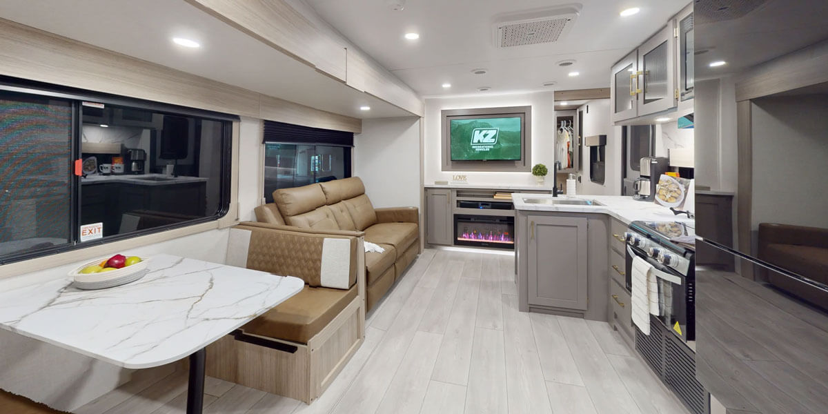 2026 KZ RV Sportsmen SE 261BHKSE Travel Trailer Interior 360