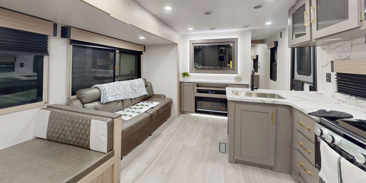 2026 KZ RV Sportsmen SE 383DBKSE Travel Trailer Interior 360