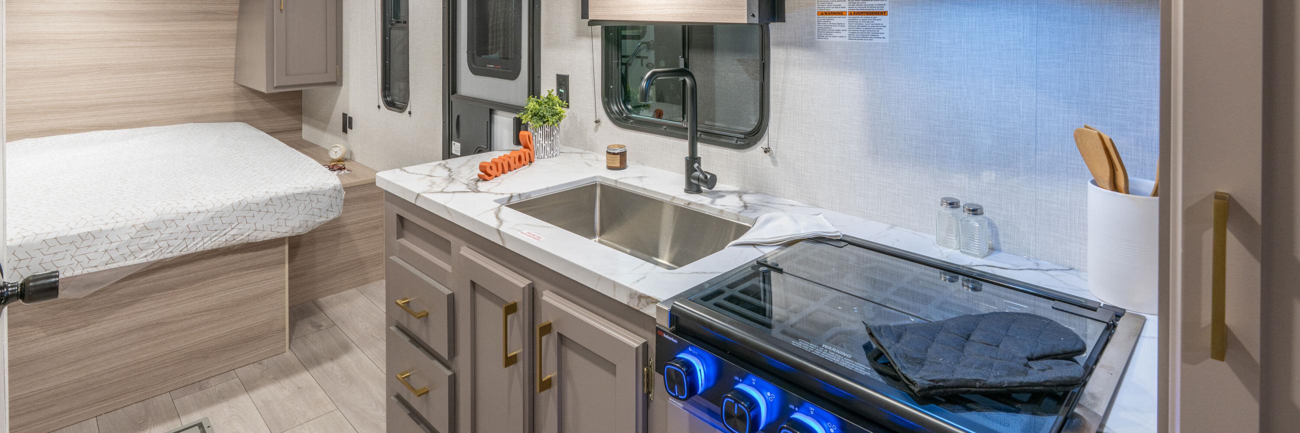 2026 KZ RV Sportsmen Select 210RDSL Value Packed Travel Trailer Kitchen