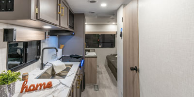 2026 KZ RV Sportsmen Select 210RDSL Travel Trailer Front to Back Kitchen