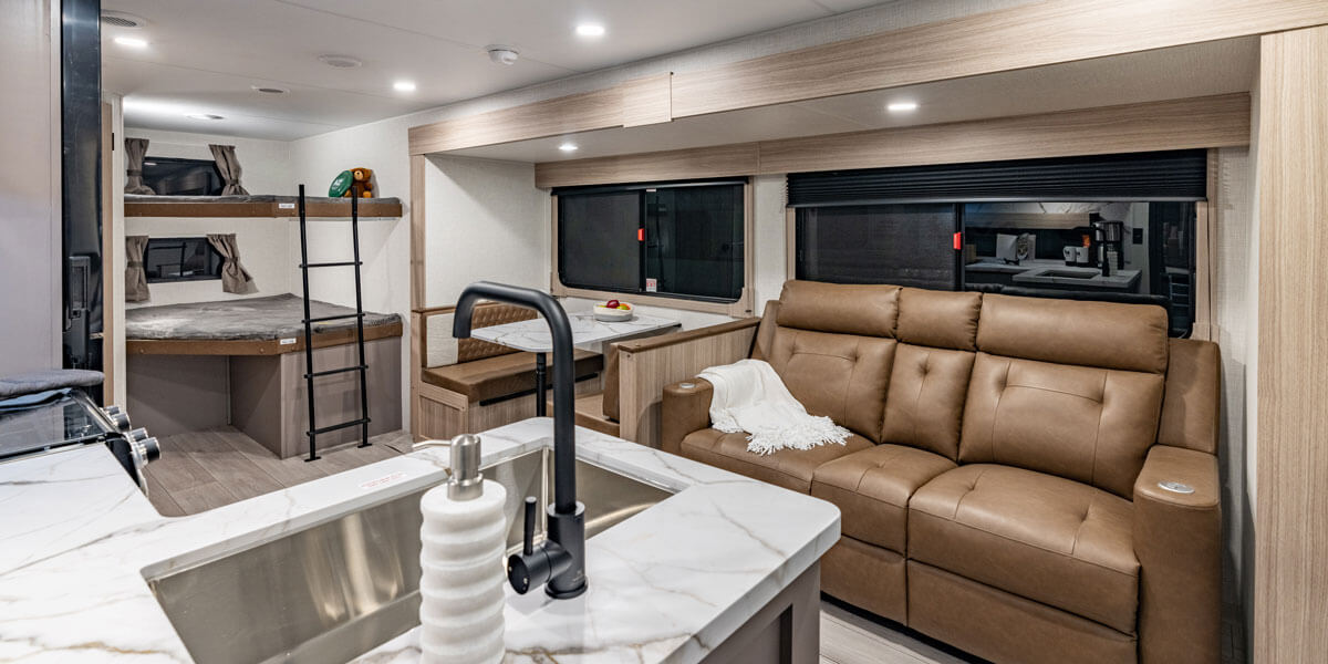 2026 KZ RV Sportsmen SE 261BHKSE Travel Trailer Kitchen Sink, Theater Seating and Dinette