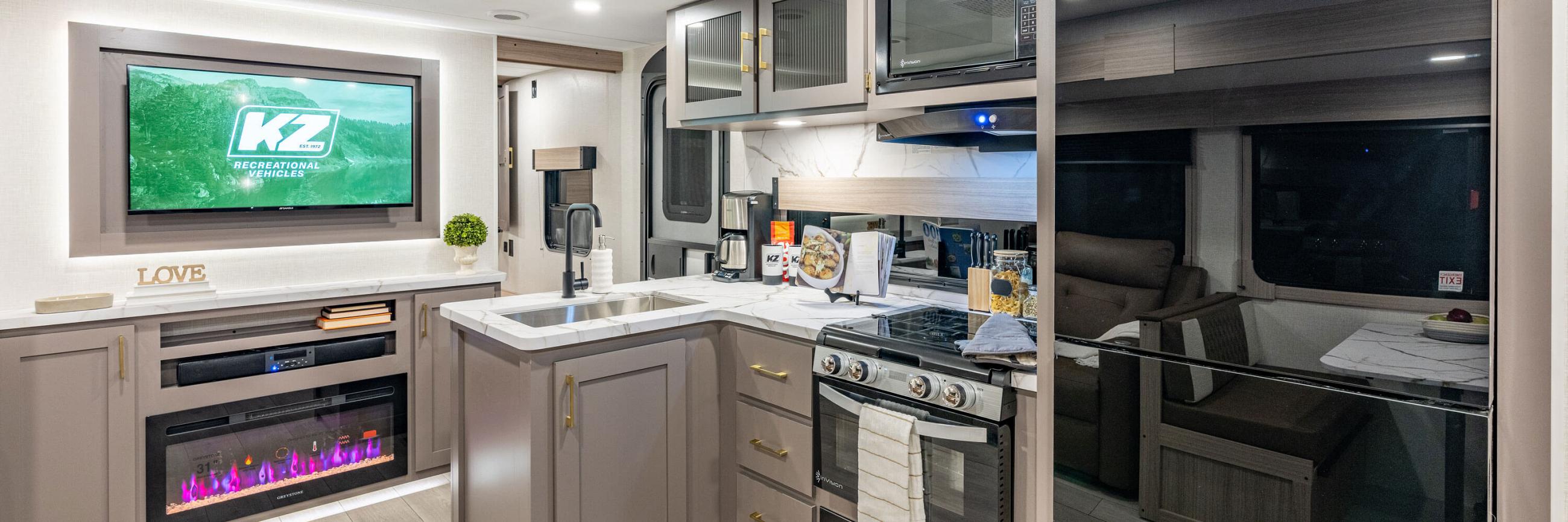 2026 KZ RV Sportsmen SE 261BHKSE Value Packed Travel Trailer Kitchen
