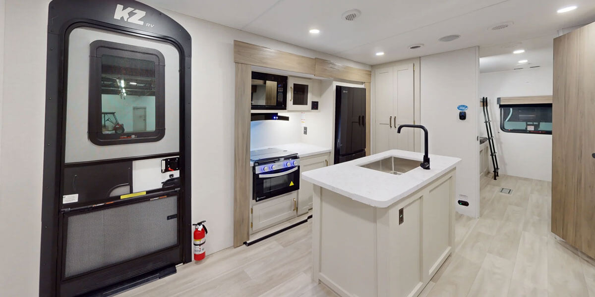 2027 KZ RV Sportsmen 344BHK Travel Trailer Interior 360