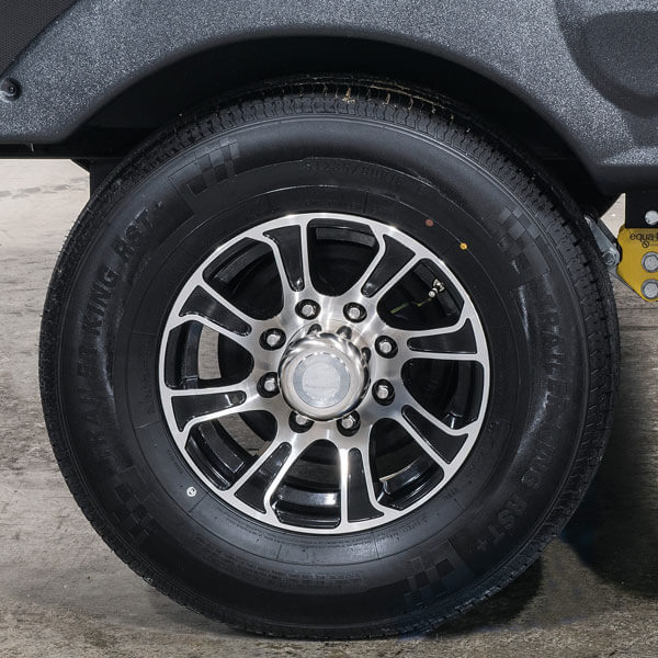 2024 KZ RV Sportster 331TH13 Fifth Wheel Toy Hauler Exterior Aluminum Wheels