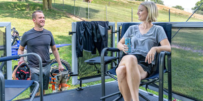 2026 KZ RV Sportster X 22X Travel Trailer Toy Hauler Exterior Lifestyle 2