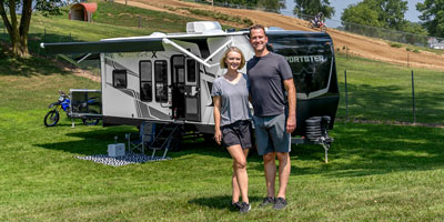 2026 KZ RV Sportster X 22X Travel Trailer Toy Hauler Exterior Lifestyle 7