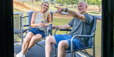 2026 KZ RV Sportster X 3411X Travel Trailer Toy Hauler Exterior Lifestyle 1