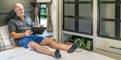 2026 KZ RV Sportster X 3411X Travel Trailer Toy Hauler Interior Lifestyle 6