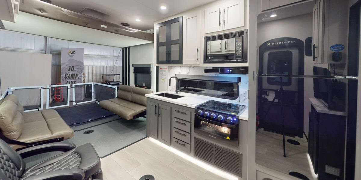 2027 KZ RV Sportster X 22X Travel Trailer Toy Hauler Interior 360